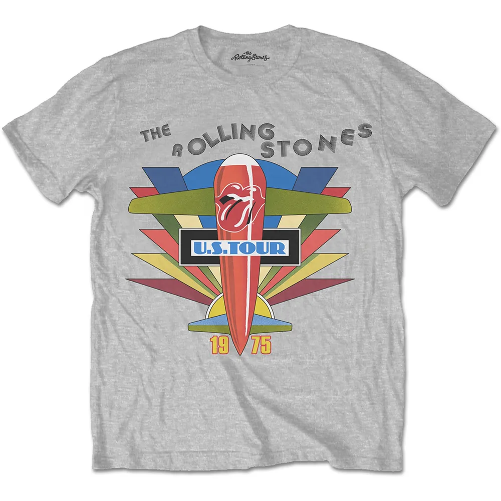The Rolling Stones - Unisex T-Shirt Retro US Tour 1975 artwork