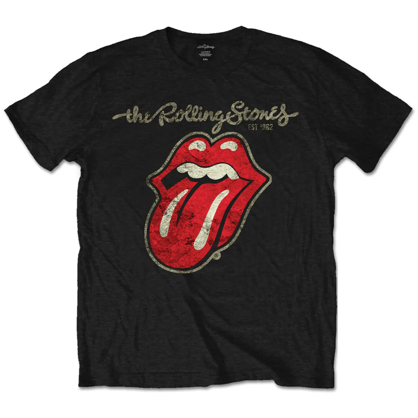 The Rolling Stones - Unisex T-Shirt Plastered Tongue artwork