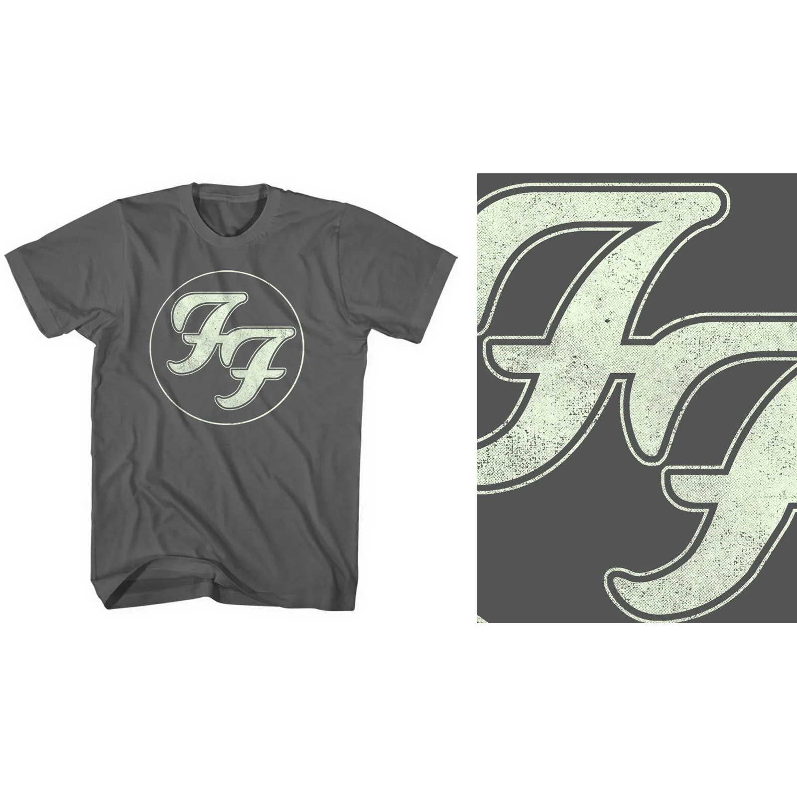 Foo Fighters - Unisex T-Shirt Gold FF Logo artwork