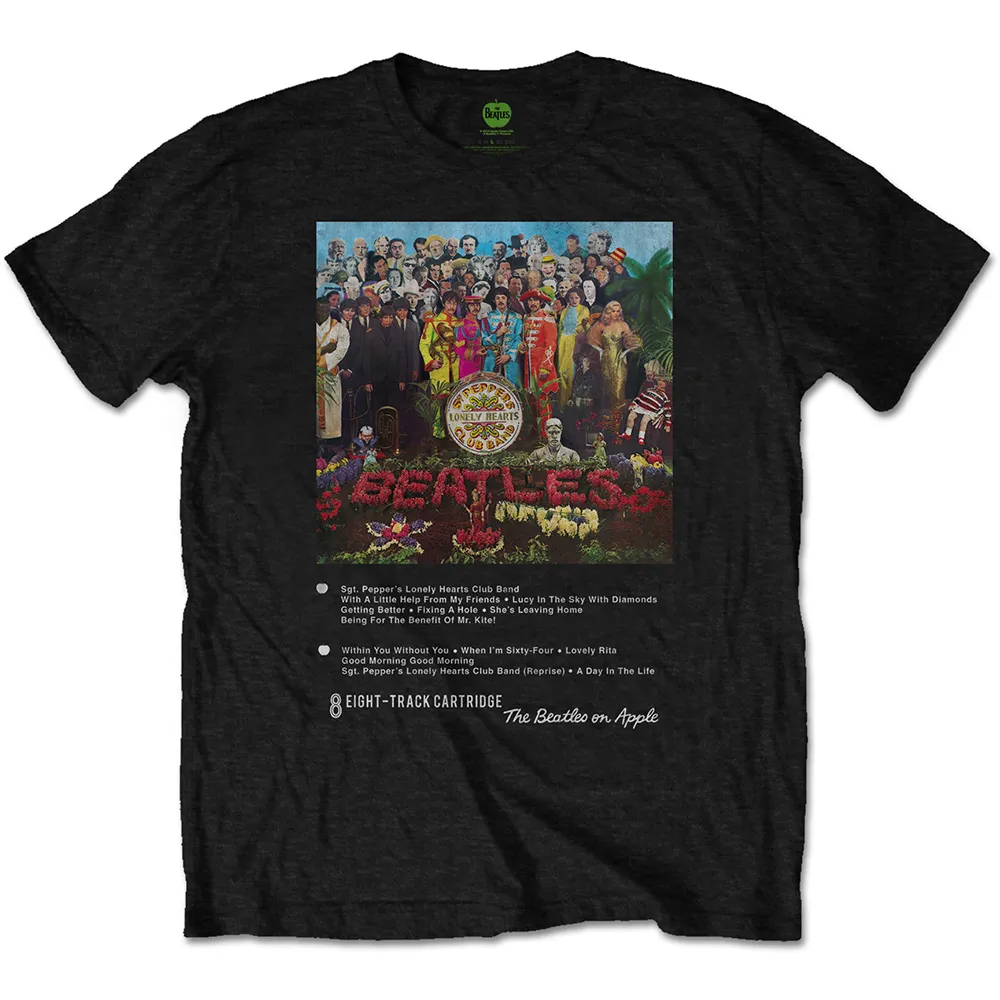 The Beatles - Unisex T-Shirt Sgt Pepper 8 Track artwork