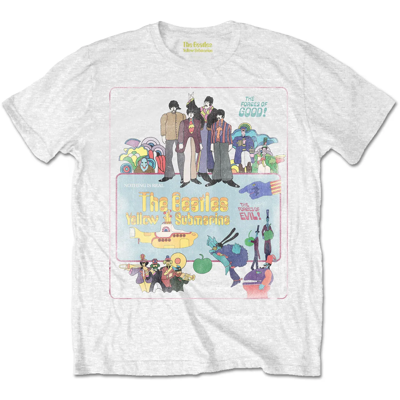 The Beatles - Unisex T-Shirt Yellow Submarine Vintage Movie Poster artwork