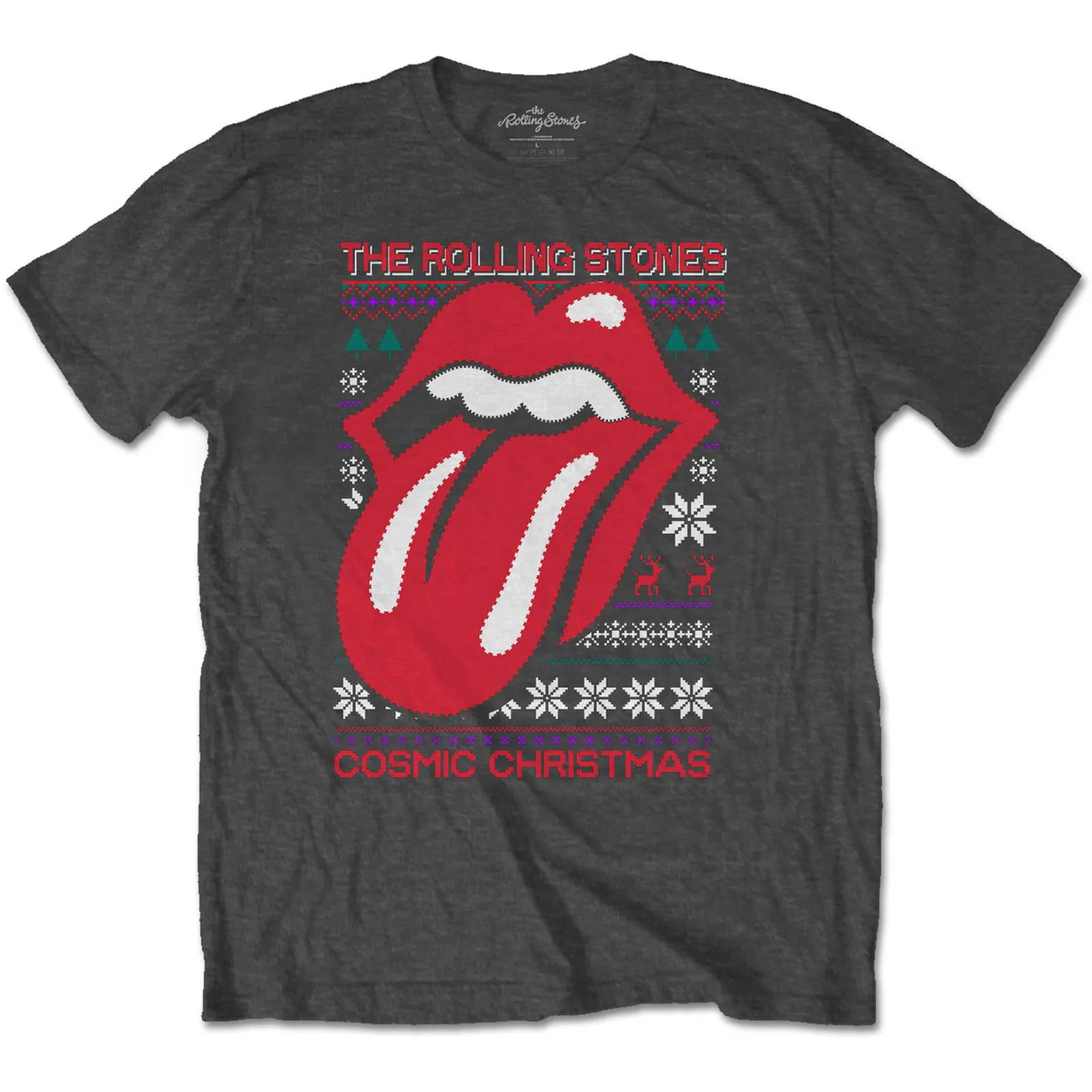 The Rolling Stones - Unisex T-Shirt Cosmic Christmas artwork