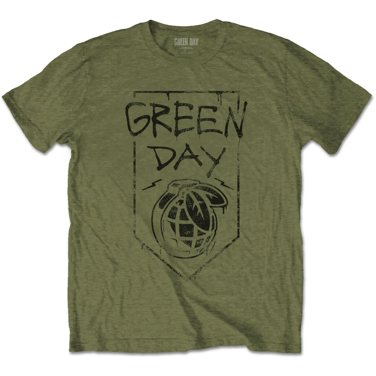 Green Day - Unisex T-Shirt Organic Grenade artwork