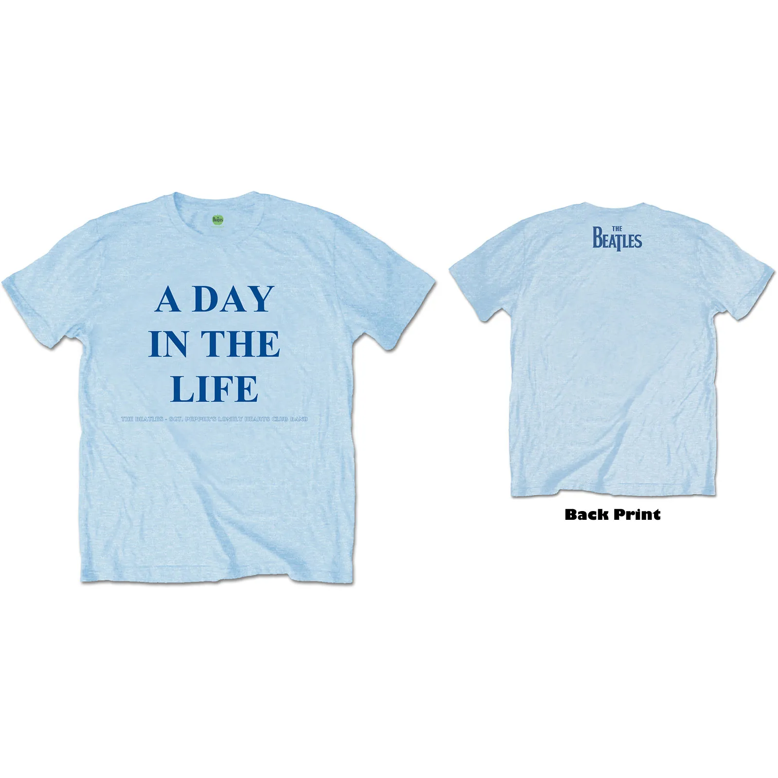 The Beatles - Unisex T-Shirt A Day in the Life Back Print artwork