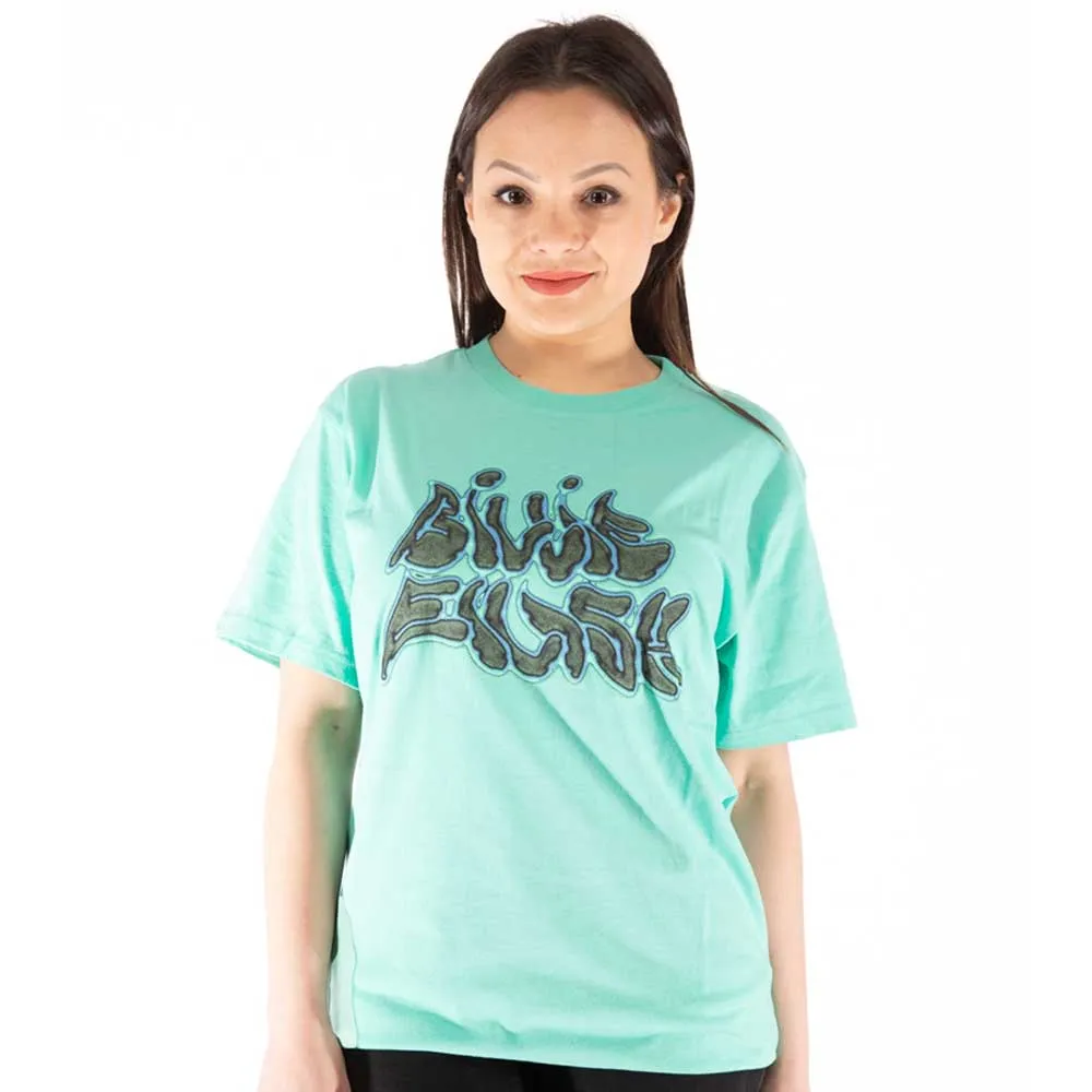 Billie Eilish - Unisex T-Shirt Neon Logo Billie Back Print artwork