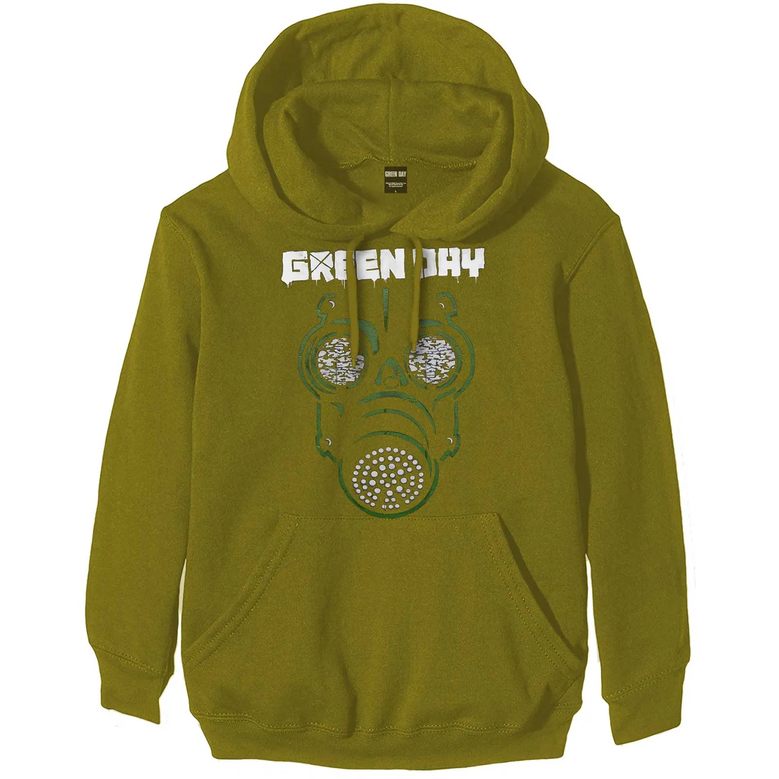 Green Day - Unisex Pullover Hoodie Green Mask artwork
