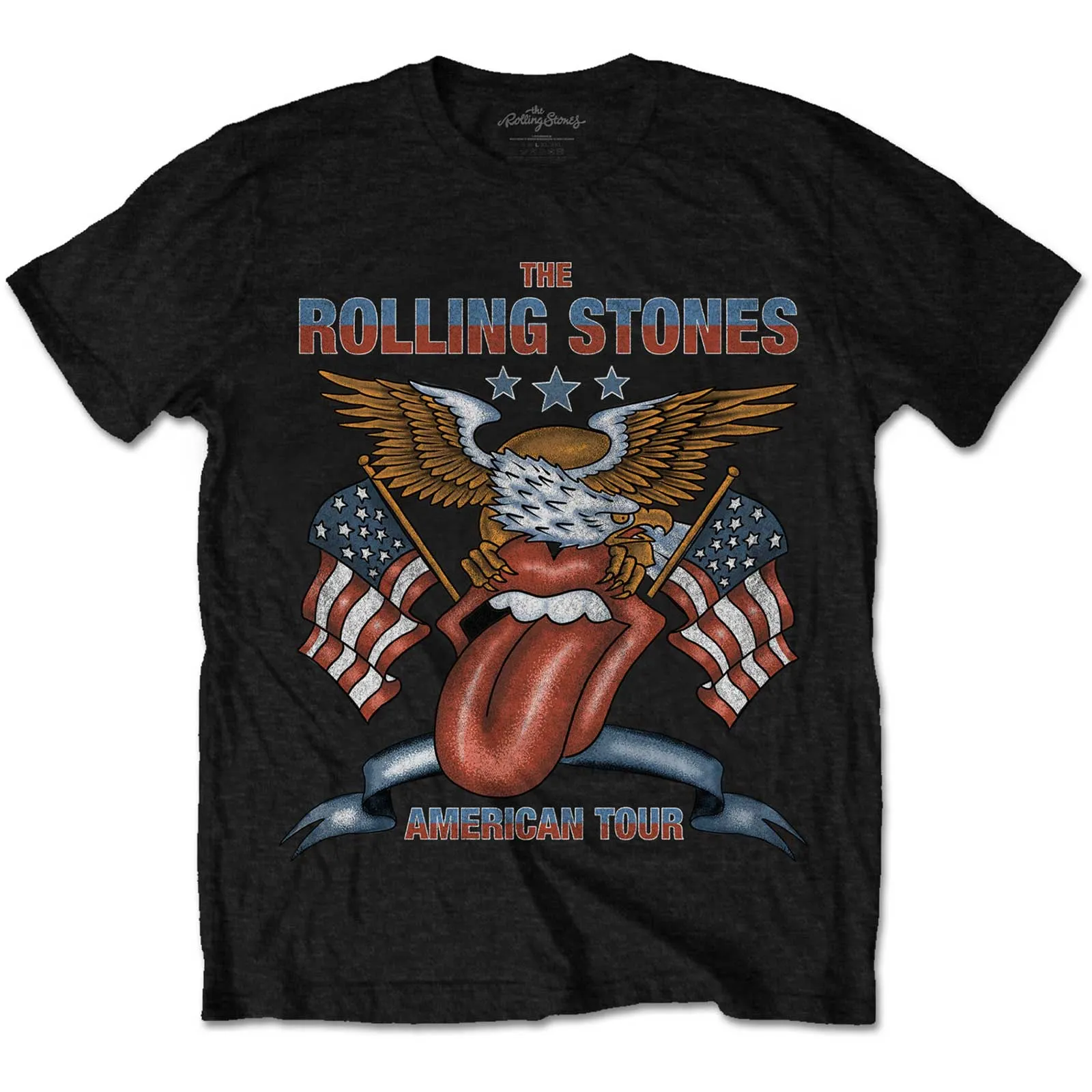 The Rolling Stones - Unisex T-Shirt USA Tour Eagle artwork