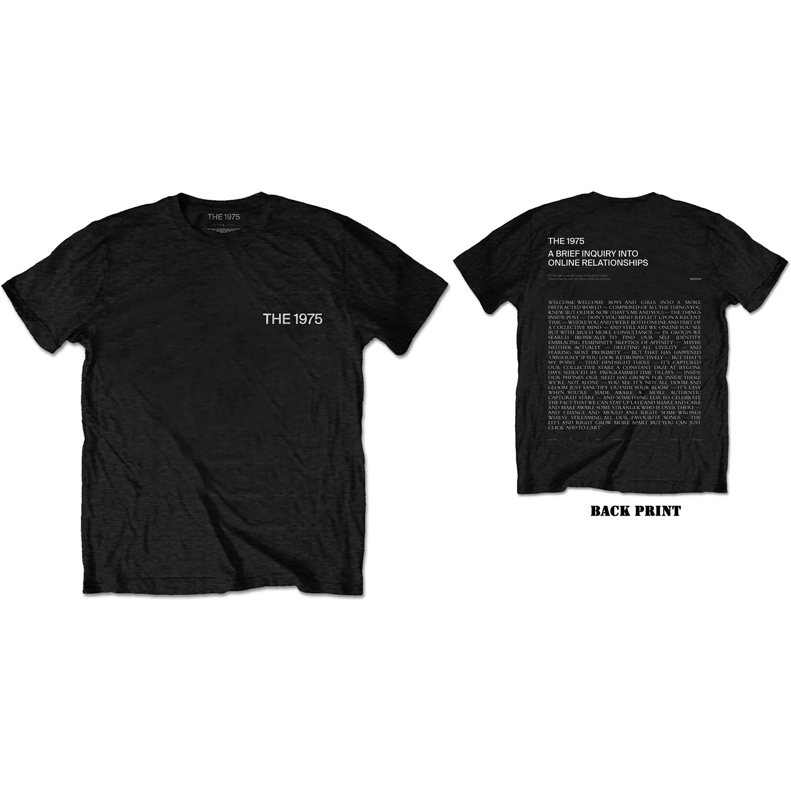 The 1975 - Unisex T-Shirt ABIIOR Welcome Welcome Version 2. Back Print artwork