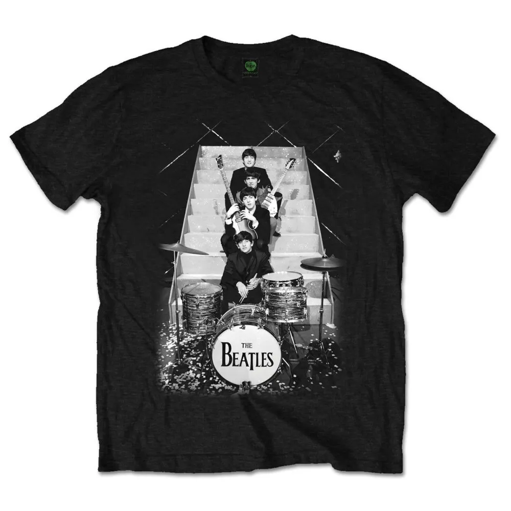 The Beatles - Unisex T-Shirt Stage Stairs artwork