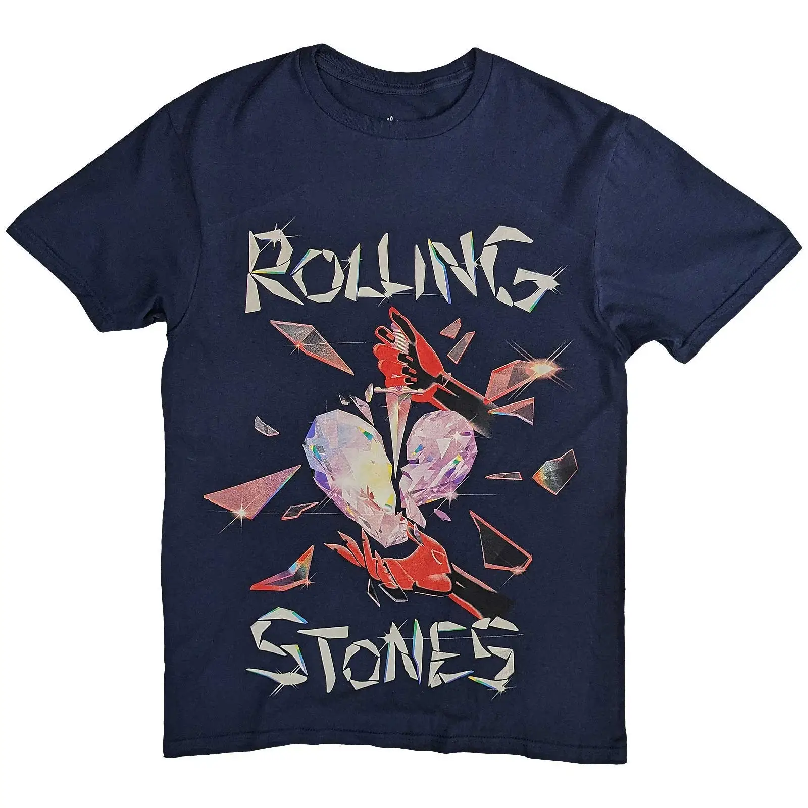 The Rolling Stones - The Rolling Stones Unisex T-Shirt: Hackney Diamonds Heart  Hackney Diamonds Heart Short Sleeves artwork