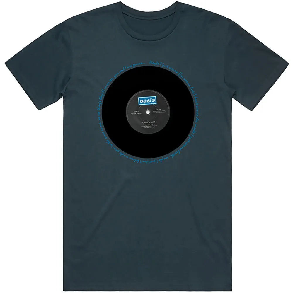 Oasis - Unisex T-Shirt Live Forever Single artwork