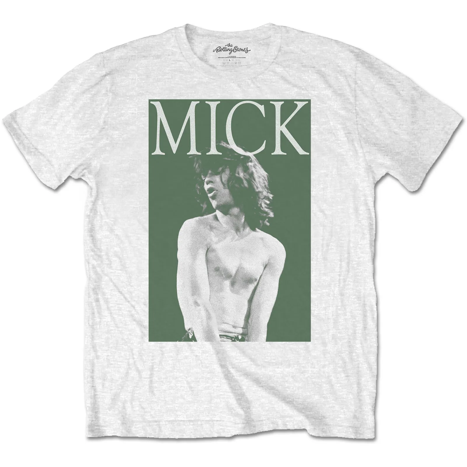 The Rolling Stones - Unisex T-Shirt Mick Photo Version 2 artwork