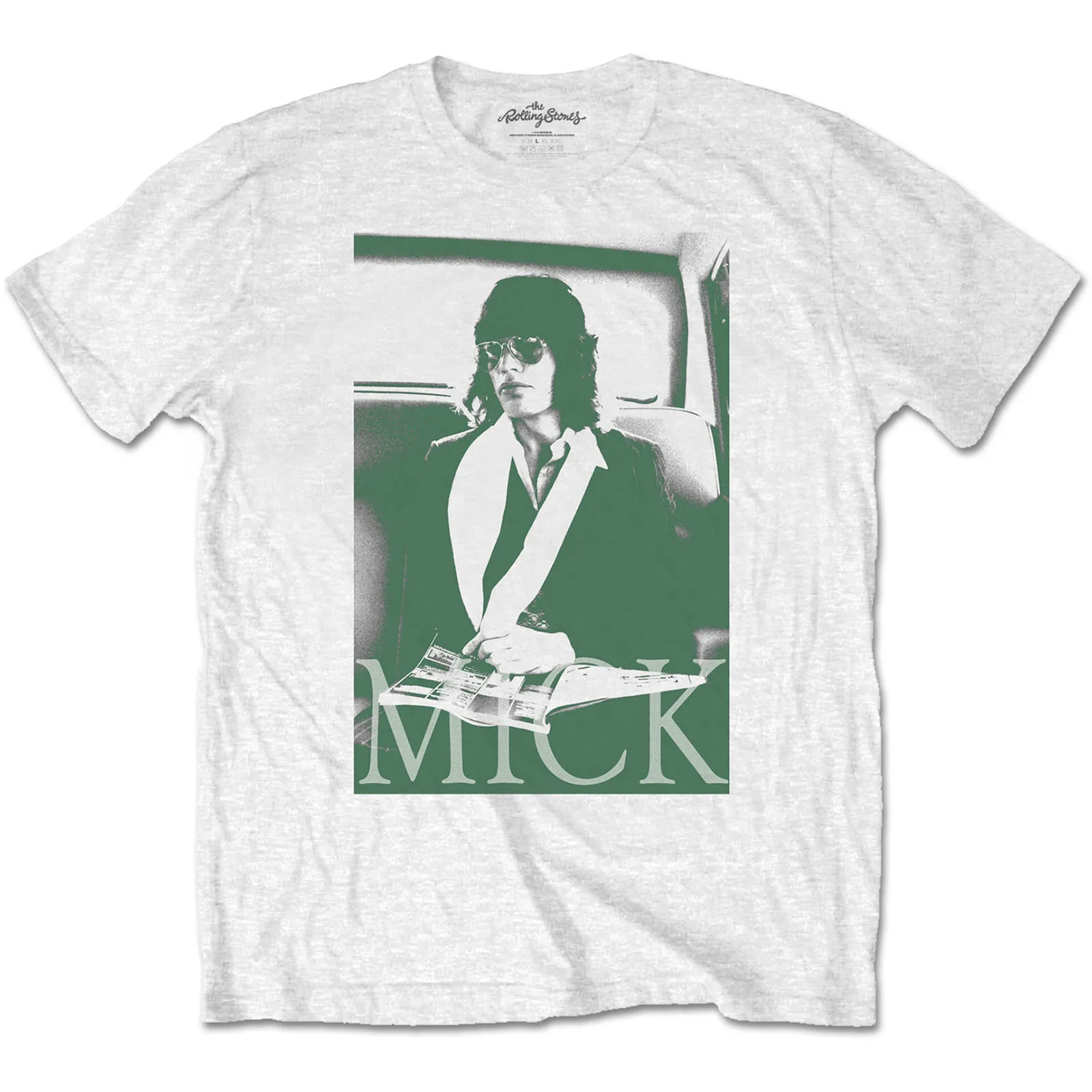 The Rolling Stones - Unisex T-Shirt Mick Photo Version 1 artwork
