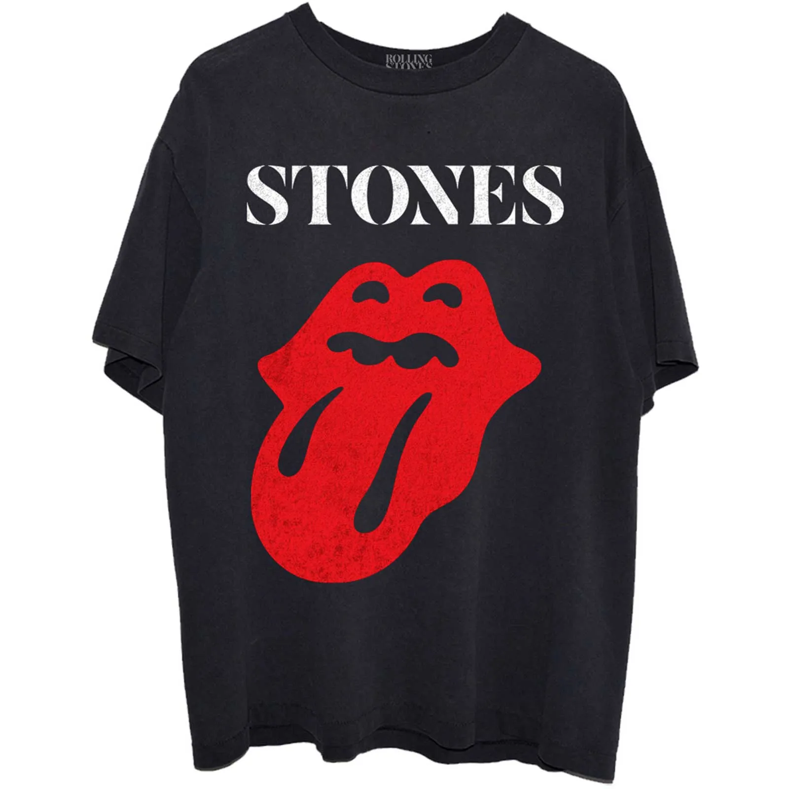 The Rolling Stones - Unisex T-Shirt Sixty Classic Vintage Solid Tongue artwork