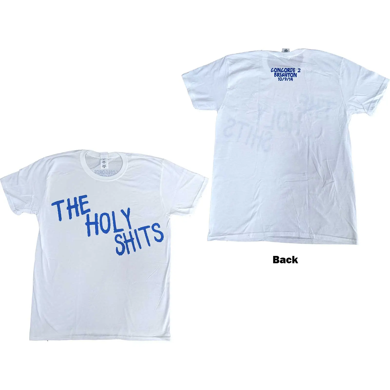Foo Fighters - Unisex T-Shirt The Holy Shits Brighton 2014 Back Print artwork