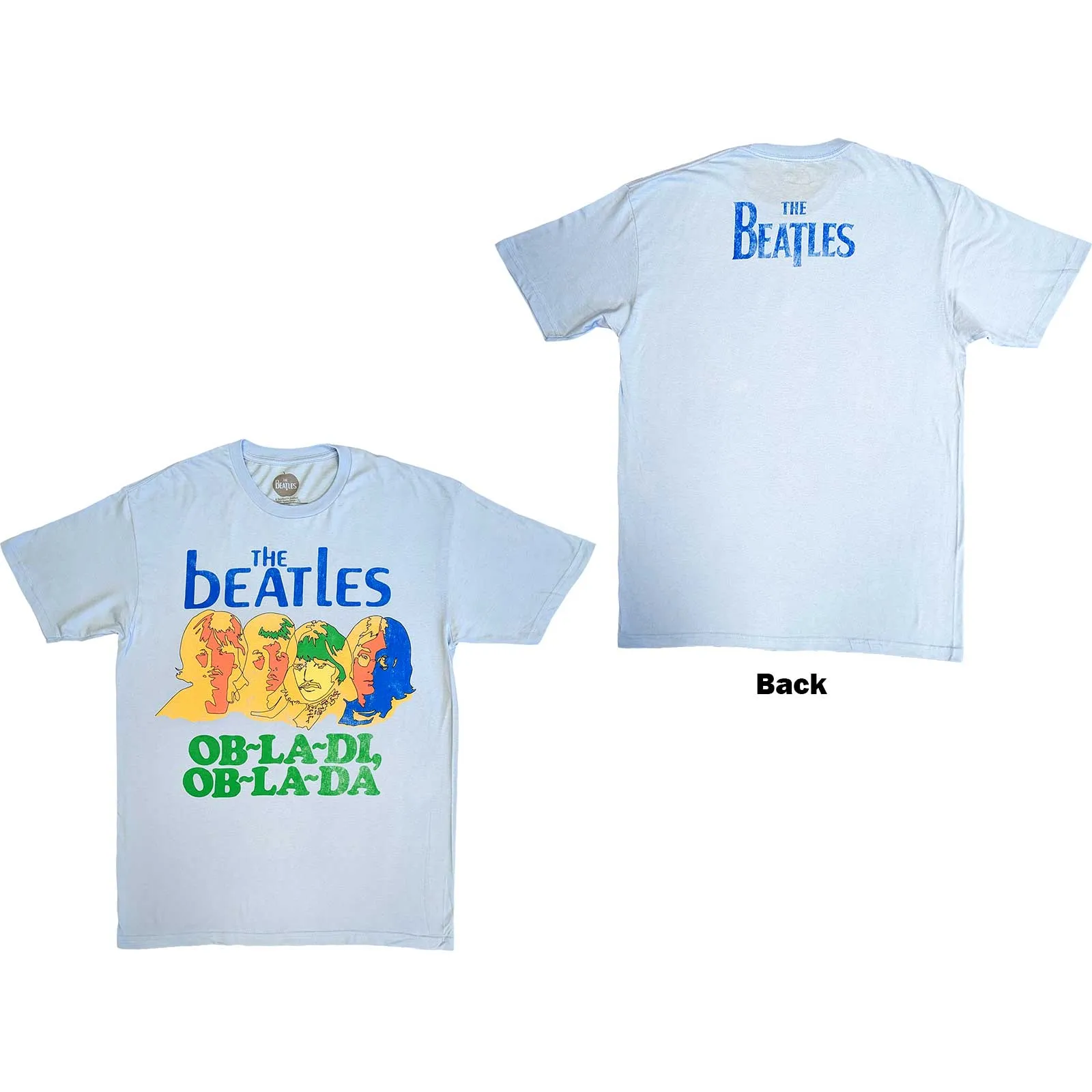 The Beatles - Unisex T-Shirt Ob-La-Di Back Print artwork