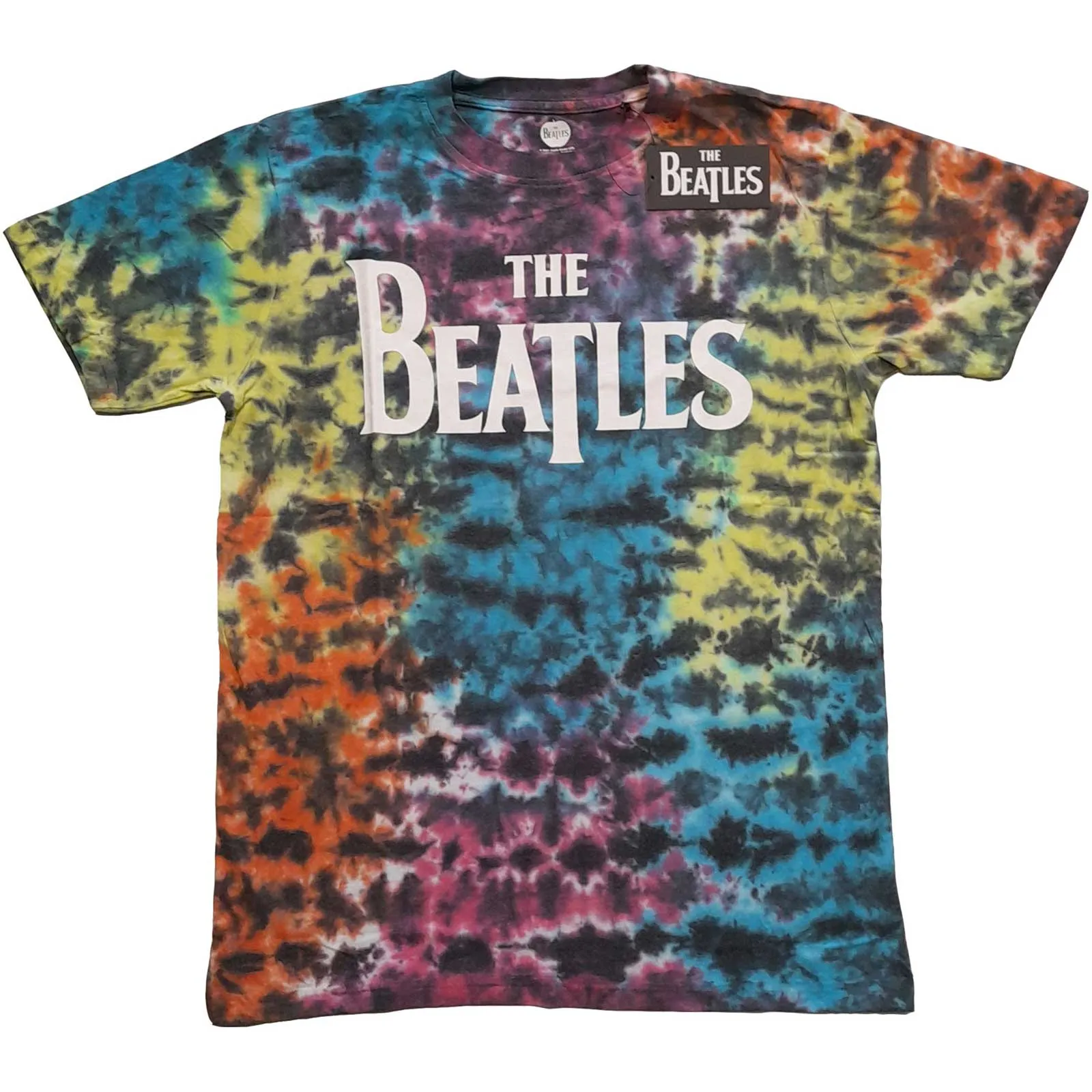 The Beatles - Unisex T-Shirt Drop T Logo Dip Dye, Dye Wash artwork