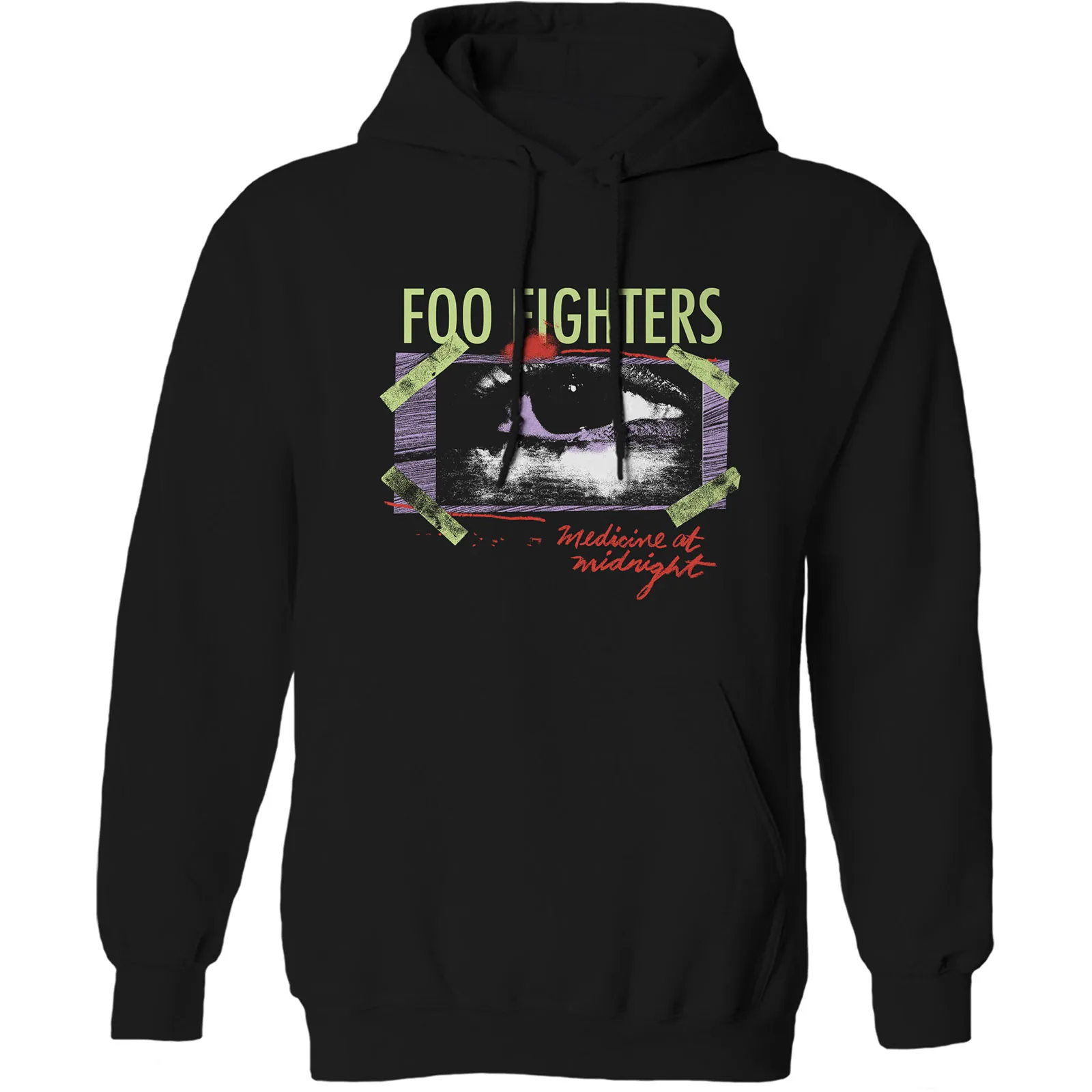 Foo Fighters - Unisex Pullover Hoodie Medicine At Midnight Taped artwork