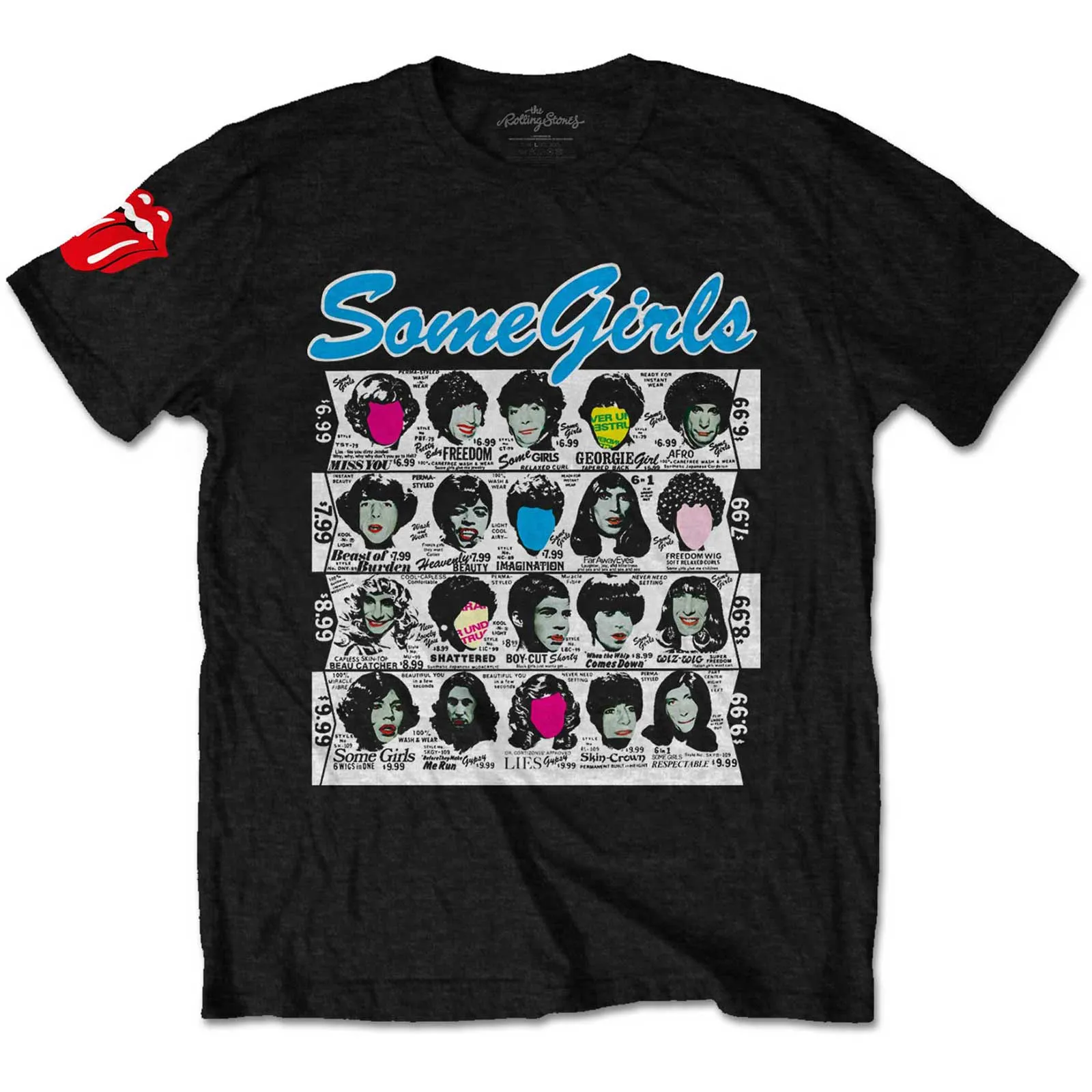 The Rolling Stones - Unisex T-Shirt Some Girls Album Sleeve Print artwork