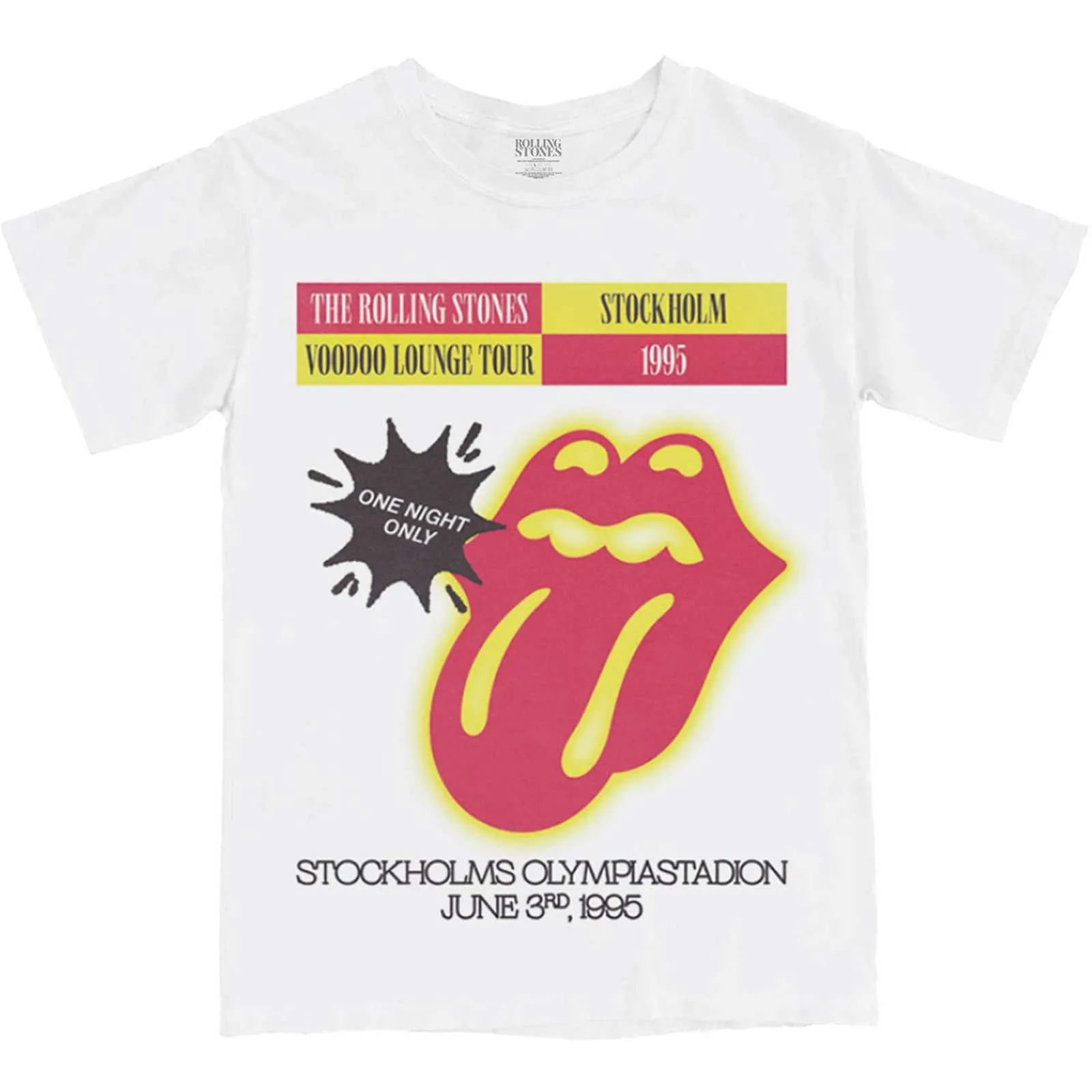 The Rolling Stones - Unisex T-Shirt Stockholm '95 artwork