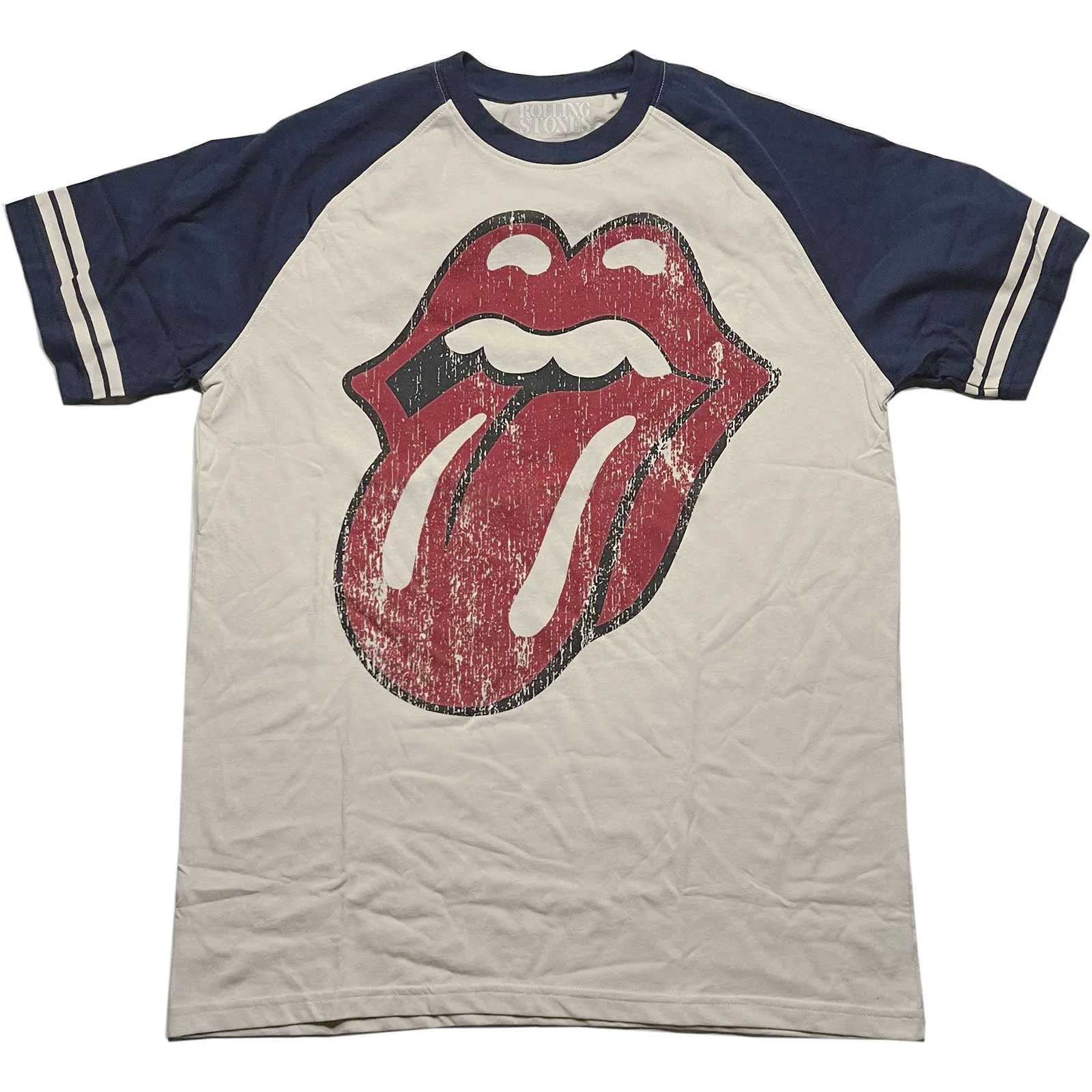 The Rolling Stones - Unisex Raglan T-Shirt Lick artwork