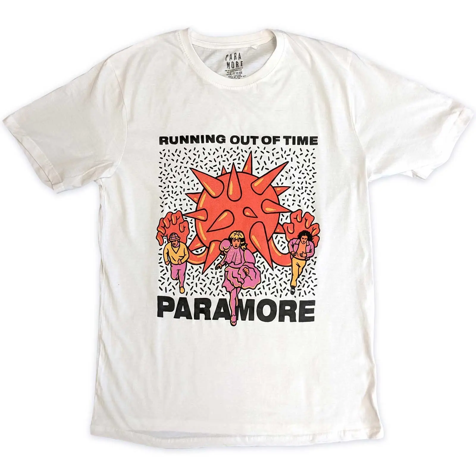 <strong>Paramore - Paramore Unisex T-Shirt: Running Out Of Time  Running Out Of Time Short Sleeves</strong> (Tee shirts - white)