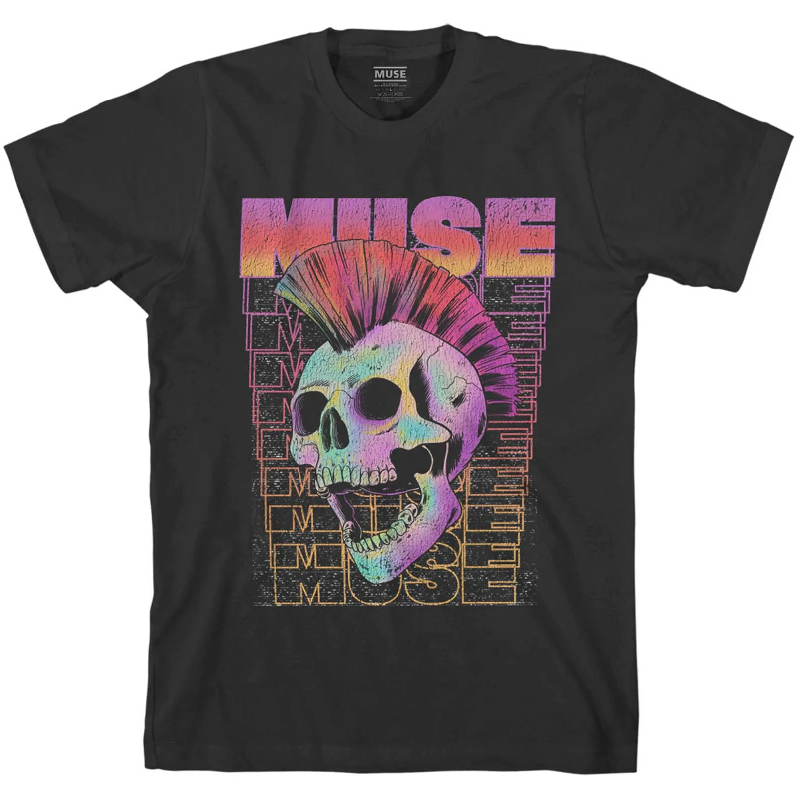 Muse - Unisex T-Shirt Mowhawk Skull artwork