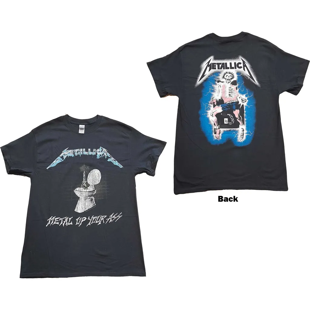 Metallica Unisex T Shirt Metal Up Your Ass Back Print Tee Shirts Rough Trade