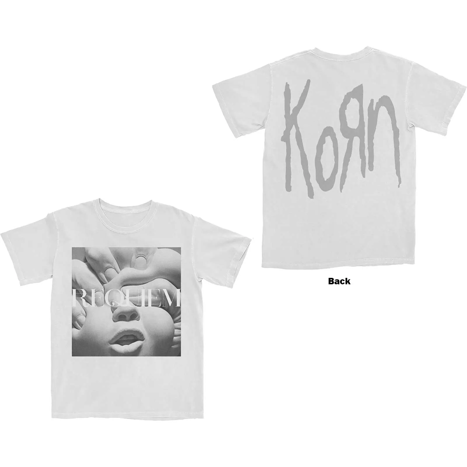 Korn - Unisex T-Shirt Requiem Album Cover Back Print artwork