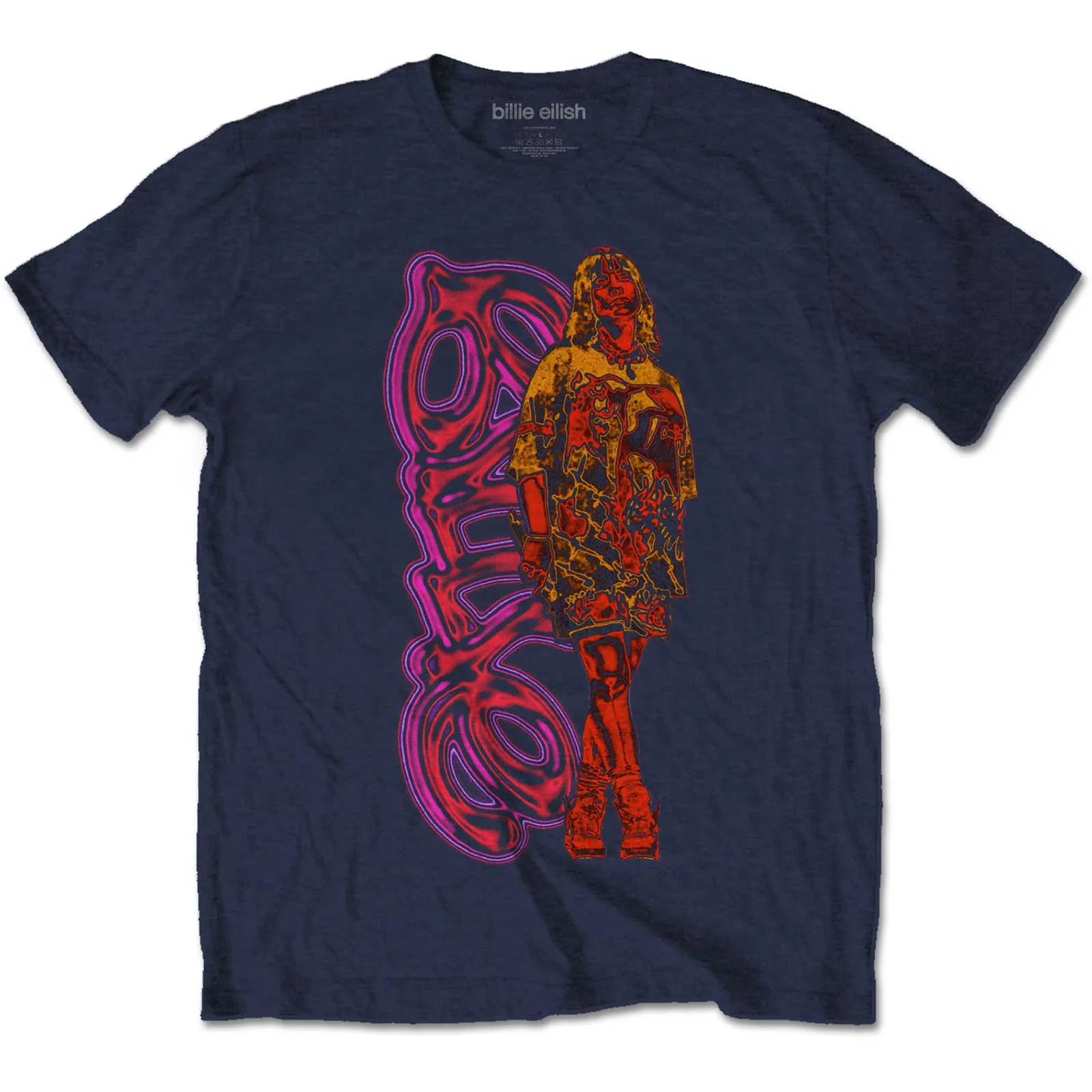 Billie Eilish - Unisex T-Shirt Neon Logo & Billie artwork